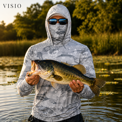 Visio™ UPF50+｜速乾・UV遮断・迷彩 長袖フィッシングパーカー